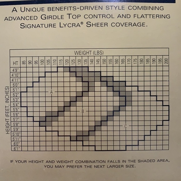 NWT Anne Klein Style 980 advanced control girdle top pantyhose true black new - Picture 6 of 6